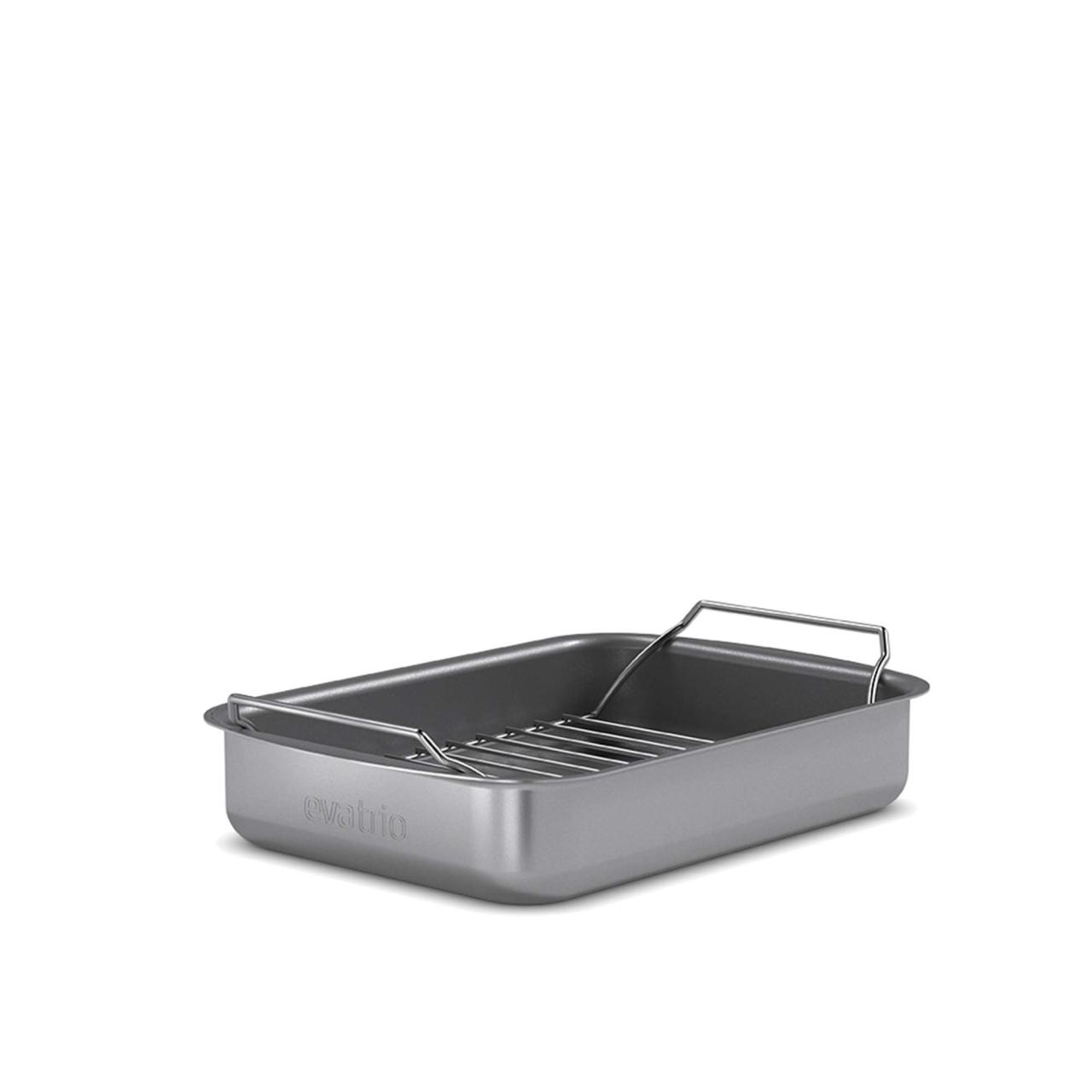 Profesjionell langpanne med rist 26x19 cm keramiske Slip-Let®-belegget