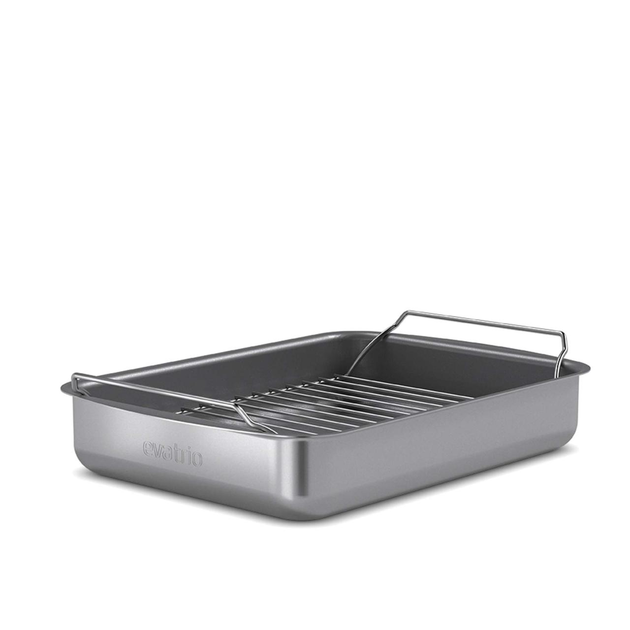 Profesjionell langpanne med rist 30x22 cm keramiske Slip-Let®-belegget