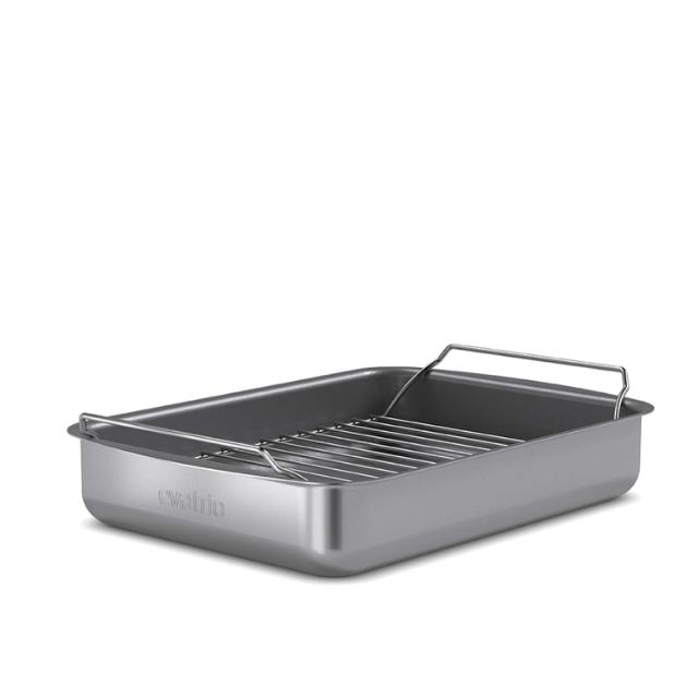 Profesjionell langpanne med rist 30x22 cm keramiske Slip-Let®-belegget