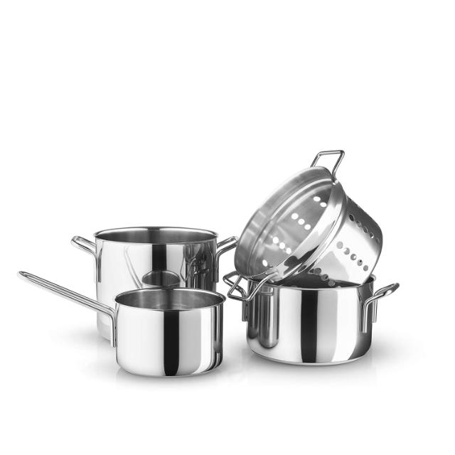Stainless steel batterie de cuisine - 4 pièces