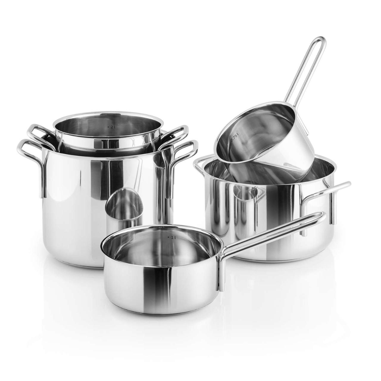 Stainless steel grytesett - 5 deler