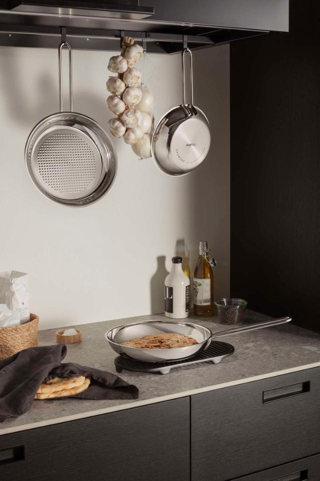 Stainless Steel Stekepanne 24 cm Honeycomb