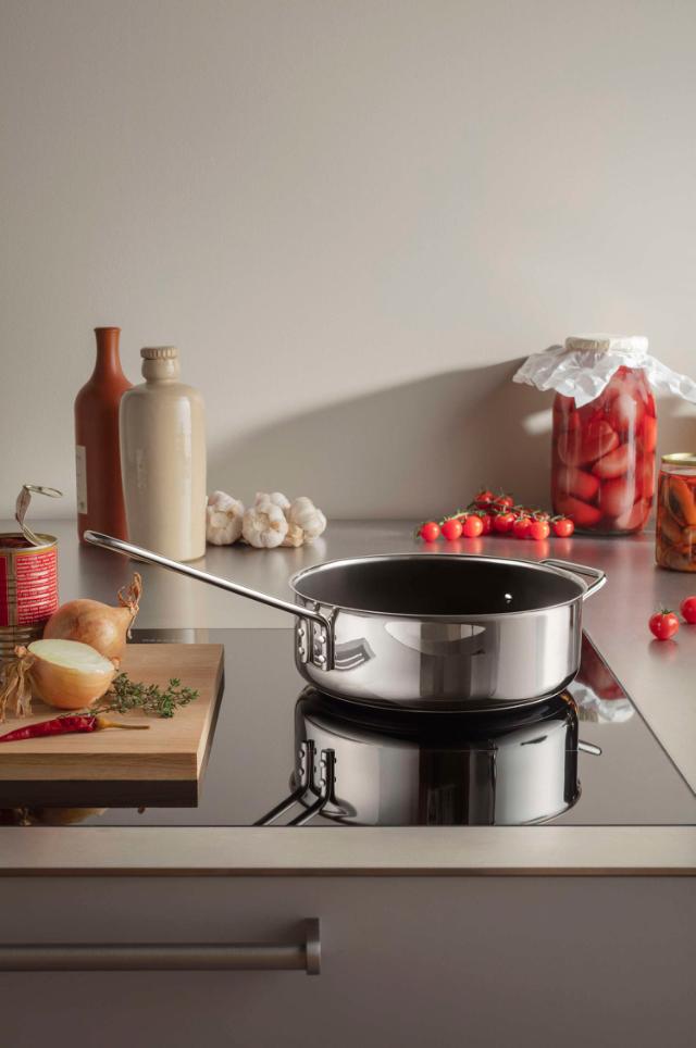 Stainless Steel Sautépanne 24 cm keramiske Slip-Let® belegget