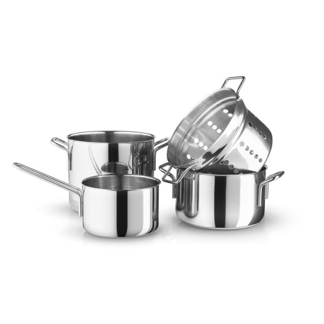 Stainless steel batterie de cuisine - 4 pièces