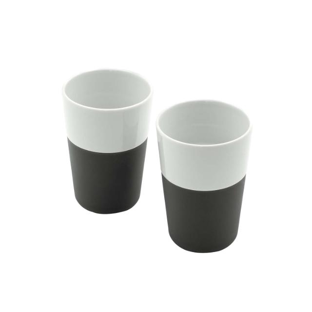Caffé Latte-krus - 2 stk. - Carbon black